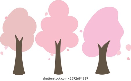 Pink spring cherry blossom scenery background