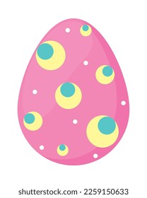 pink spring egg painted icon