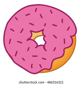 Pink Sprinkled Donut