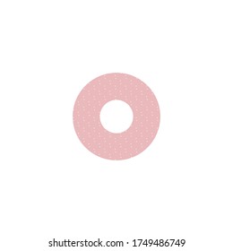 Rosa bestreut Donut. Vektorgrafik