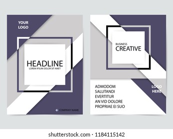 pink square annual report Leaflet Brochure Flyer template design, book cover layout design, abstract business presentation template, a4 size design