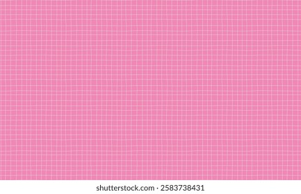 Pink Square Doodle Grid. Seamless pattern of paper note. Notebook sheet