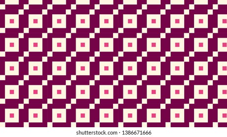 Pink Square Pattern Background Vector Illustration