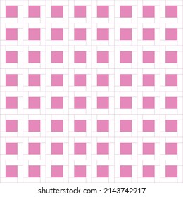 Pink Square Unique pattern isolates the white background
