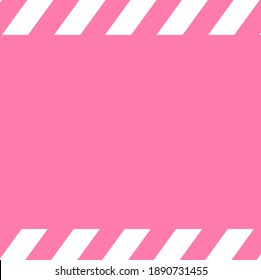 Pink square vector Valentine's Day or Breast Cancer Awareness paper background with angled pink and white stripes for holiday themes.	