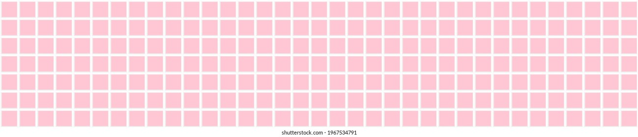 Pink squares background. Mosaic tiles. Seamless vector illustration.