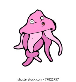 pink squid cartoon