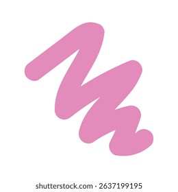 Pink Squiggle Abstract Graphic Element