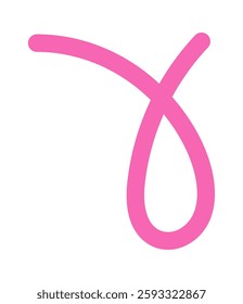 Pink squiggle loop drawing doodle