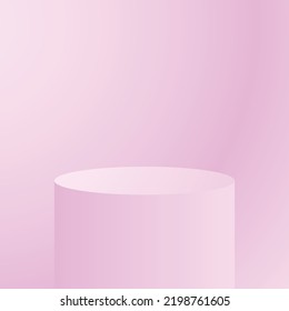 Pink Stage With Pink Background
