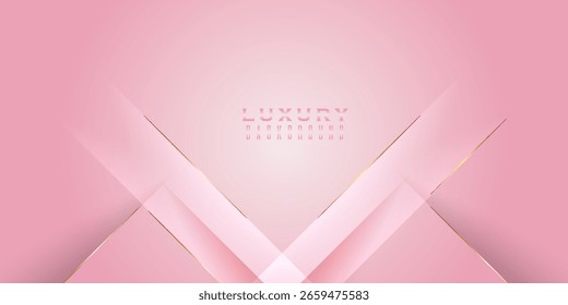 Pink stage scene with silver line elements and glitter light effect with beam and bokeh. Luxury background.