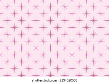 Pink star background seamless pattern 