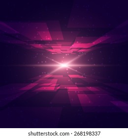 Pink Star Burst in the Universe made in vector.