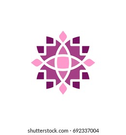 Pink Star Flower Logo Template Illustration Design. Vector EPS 10.