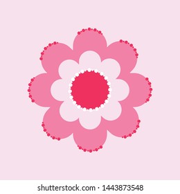 Pink Star Flower Vector Design Stock Vector (Royalty Free) 1443873548 ...