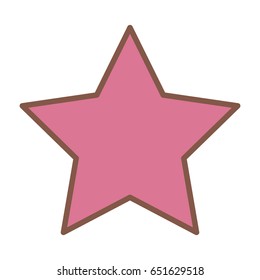 pink star funny comic cartoon decoration icon