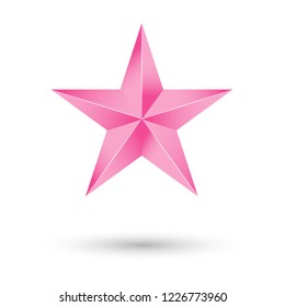 pink star icon elegant vector.christmas star vecter.