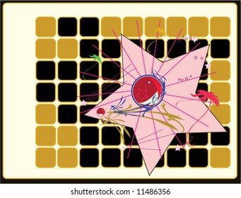 pink star punk background