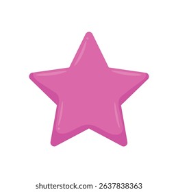 Pink star sign vector emoji icon illustration 