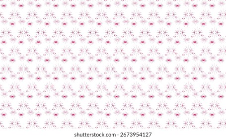 Patrón de estallido estelar rosa sobre fondo blanco Ilustración vectorial