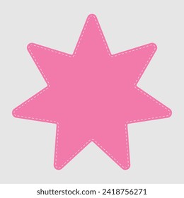Pink Starburst, sunburst price tag, label. Empty, blank price flash for promotion, marketing, sales concepts. Vector Illustration. EPS file 130.