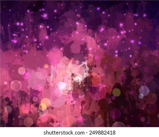 Pink stardust brush strokes background. Vector version
