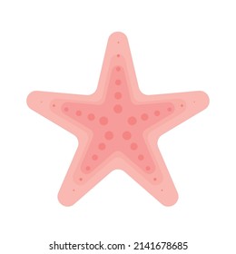 pink starfish design over white