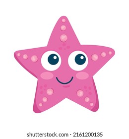 pink starfish sealife creature character