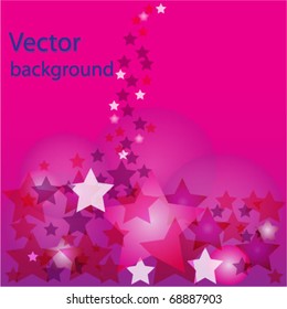 Pink Stars Background