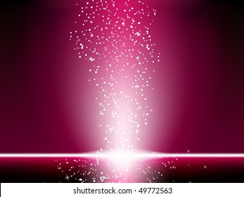 Pink Stars Background. Editable Vector Image