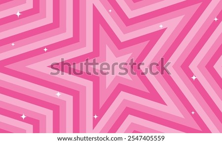 Pink stars background with sparkles