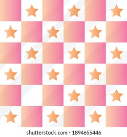 pink stars beautiful seamless pattern background victor
