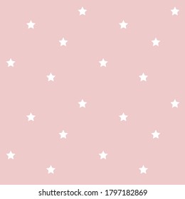 Pink Stars brush stroke seamless pattern background for fashion textiles, graphics