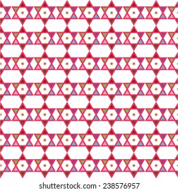 pink stars of David seamless pattern