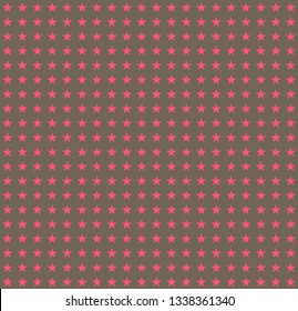 Pink stars decorative retro pattern on background.