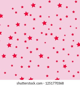 Pink stars modrn pattern vector