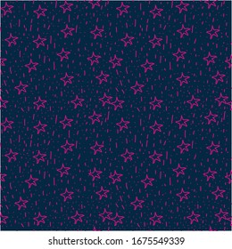pink stars on a dark background