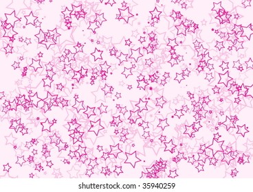 Pink stars in space