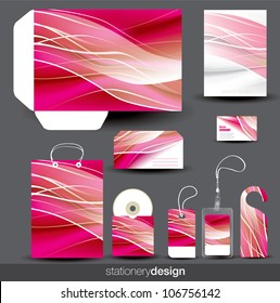 Diseño de papel rosa establecido en formato vectorial