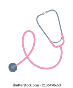 pink stethoscope design over white