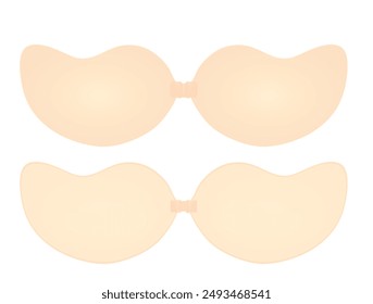 Pink  stick on bra. vector