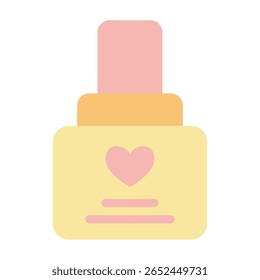 Pink stick-shaped blush with a rounded tip and flat base.