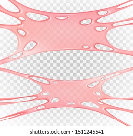 Pink sticky bubble gum signboard. Bubble gum banner