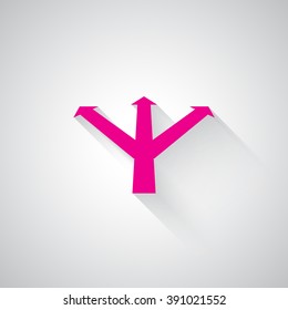 Pink Strategy web icon on light grey background
