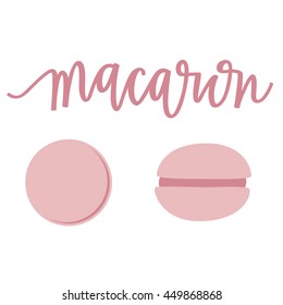 Pink Strawberry Macaron Illustration