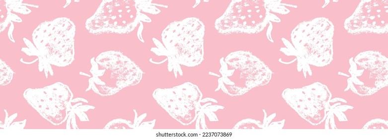 Patrón de fresa rosa sin soldadura, ilustración de fresas para adorno de tela, diseño textil. Berry roja vectorial dibujada a mano. Diseño de etiquetas de jugo o mermelada. Fondo de bayas rojas. Fondo de fresa.