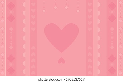 Imagen de fondo de ilustración de patrón de corazón rayado rosa y embalaje