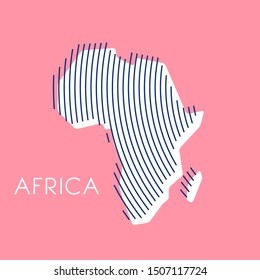 pink striped map of AFRICA