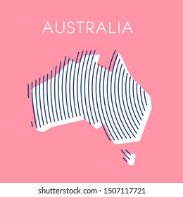 pink striped map of AUSTRALIA