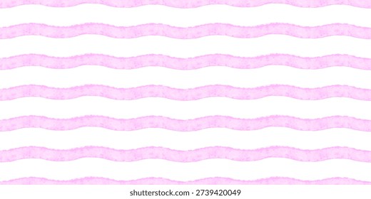 Pink striped seamless pattern with flowing watercolor texture and pastel colors. Perfect for textile design, kids wallpaper, and cute feminine fabric collections.
